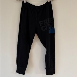 Freecity Black Joggers with Blue Accent